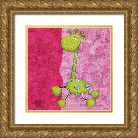 Jeje Gold Ornate Wood Framed Art Print with Double Matting by Dahan, Sushila