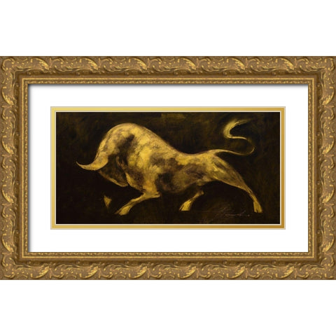 Minotaureus I Gold Ornate Wood Framed Art Print with Double Matting by Panasenko, Inna