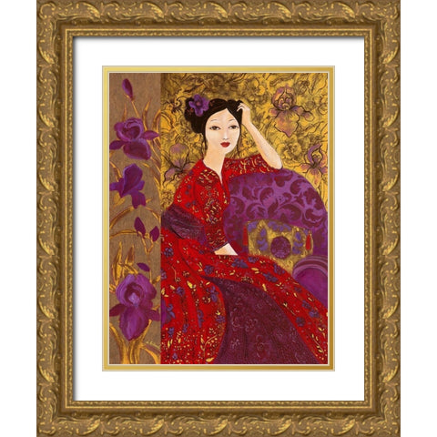 Printemps lointain Gold Ornate Wood Framed Art Print with Double Matting by Pillault, Loetitia