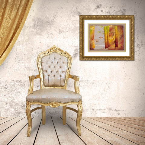Bambou I Gold Ornate Wood Framed Art Print with Double Matting by Cadoret, Virginie