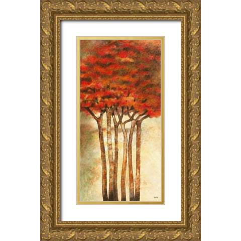 Branches Gold Ornate Wood Framed Art Print with Double Matting by Gack, Jean-Pierre