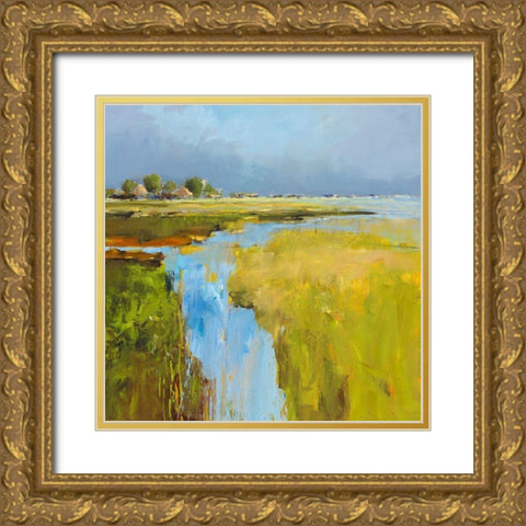 De Woude Gold Ornate Wood Framed Art Print with Double Matting by Groenhart, Jan