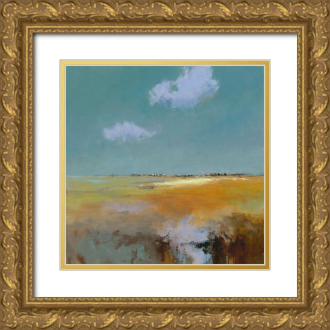 Purple Clouds Gold Ornate Wood Framed Art Print with Double Matting by Groenhart, Jan