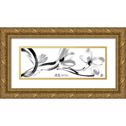 Ryuka IV Gold Ornate Wood Framed Art Print with Double Matting by Hitomi, Naoki