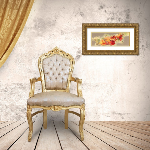 Flowers I Gold Ornate Wood Framed Art Print with Double Matting by Marks, Rita