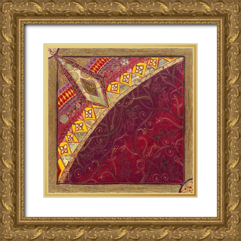 Composition libre II Gold Ornate Wood Framed Art Print with Double Matting by Maugeri, Valerie