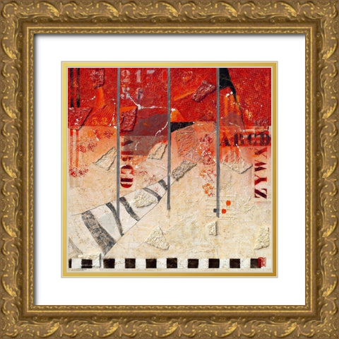 Untitled III Gold Ornate Wood Framed Art Print with Double Matting by Nomden, Dinie