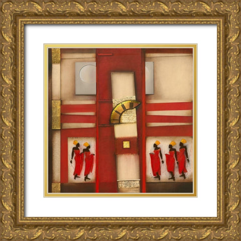 Time to go I Gold Ornate Wood Framed Art Print with Double Matting by Noordhuis, Jan Eelse