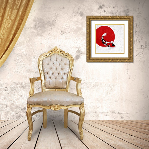 Red Point Showa Gold Ornate Wood Framed Art Print with Double Matting by Gruhn, Nicole