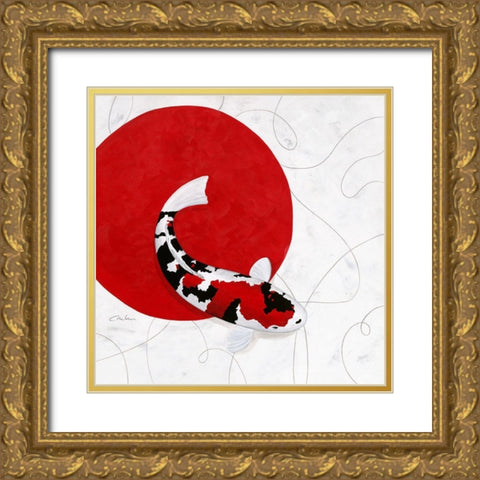 Red Point Showa Gold Ornate Wood Framed Art Print with Double Matting by Gruhn, Nicole