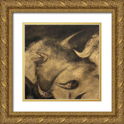 Toros III Gold Ornate Wood Framed Art Print with Double Matting by Panasenko, Inna