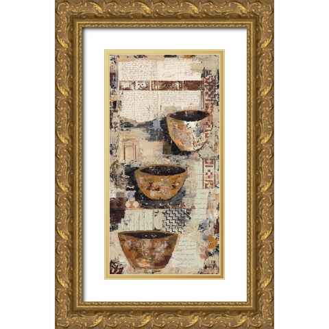 Old Pots I Gold Ornate Wood Framed Art Print with Double Matting by Shaffer Johnson, Sandee