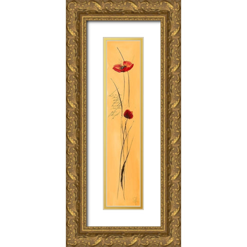 Classic Fleuriette II Gold Ornate Wood Framed Art Print with Double Matting by Zacher-Finet, Isabelle