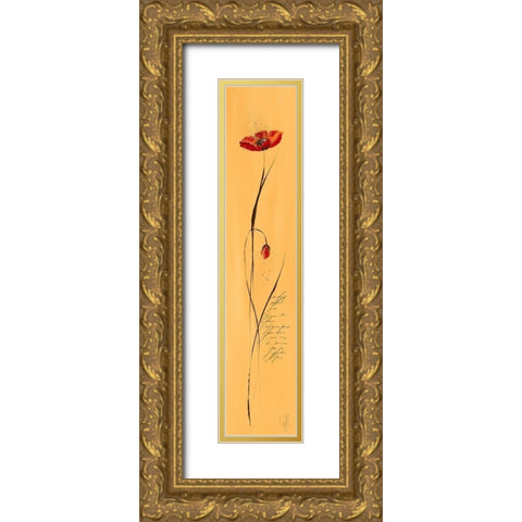 Classic Fleuriette III Gold Ornate Wood Framed Art Print with Double Matting by Zacher-Finet, Isabelle