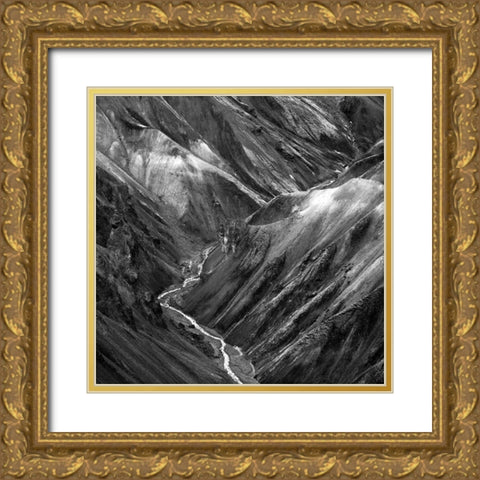 Landmannalaugar Gold Ornate Wood Framed Art Print with Double Matting by Duczynski, Maciej