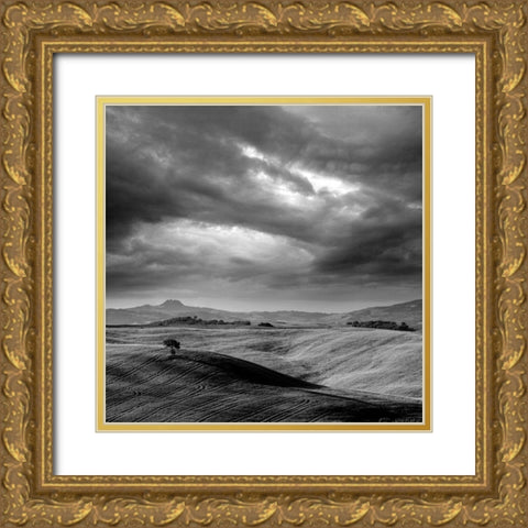 Pienza Gold Ornate Wood Framed Art Print with Double Matting by Duczynski, Maciej