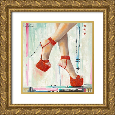 Marilyn s Shoes I Gold Ornate Wood Framed Art Print with Double Matting by Cornee, Patrick