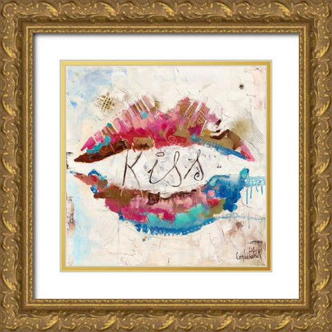 Kiss Gold Ornate Wood Framed Art Print with Double Matting by Cornee, Patrick