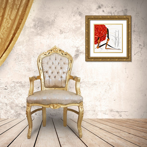 Eclosions de Charmes  II Gold Ornate Wood Framed Art Print with Double Matting by Natacha L.