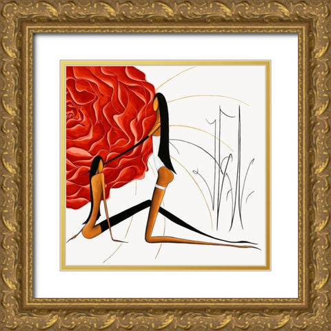 Eclosions de Charmes  II Gold Ornate Wood Framed Art Print with Double Matting by Natacha L.