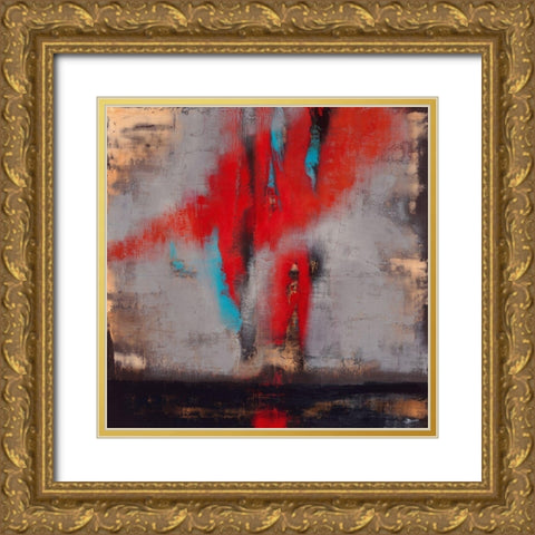 L envolee Gold Ornate Wood Framed Art Print with Double Matting by Becam, Carole