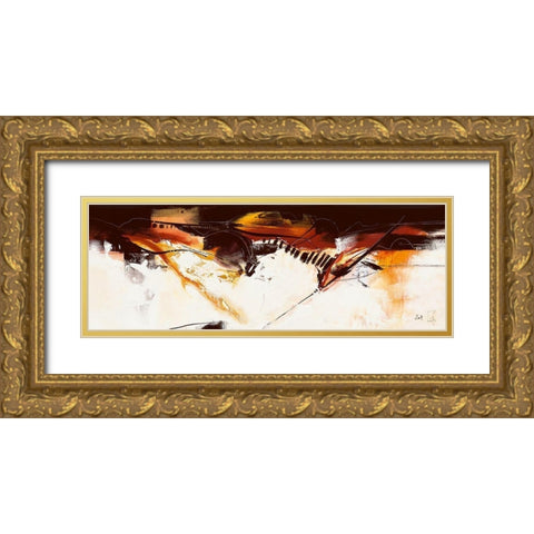 Violino III Gold Ornate Wood Framed Art Print with Double Matting by Zacher-Finet, Isabelle
