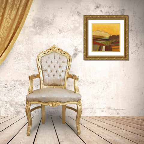 The Sun comes Up Gold Ornate Wood Framed Art Print with Double Matting by van Hoek, Rob