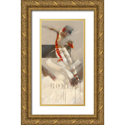Romeo Gold Ornate Wood Framed Art Print with Double Matting by Meijering, Kitty