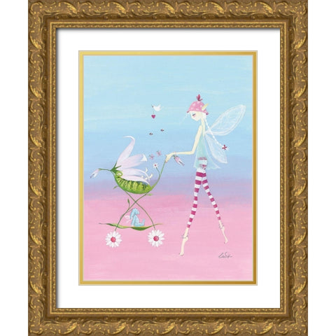 Baby Toes Gold Ornate Wood Framed Art Print with Double Matting by McFaul, Lorrie