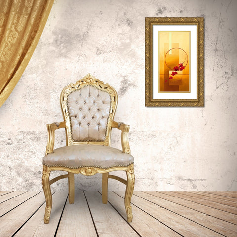 Offrande II Gold Ornate Wood Framed Art Print with Double Matting by Triki, Bernadette