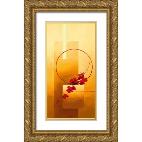 Offrande II Gold Ornate Wood Framed Art Print with Double Matting by Triki, Bernadette