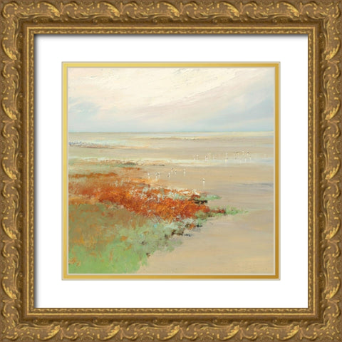 Birds of Passage Gold Ornate Wood Framed Art Print with Double Matting by Groenhart, Jan