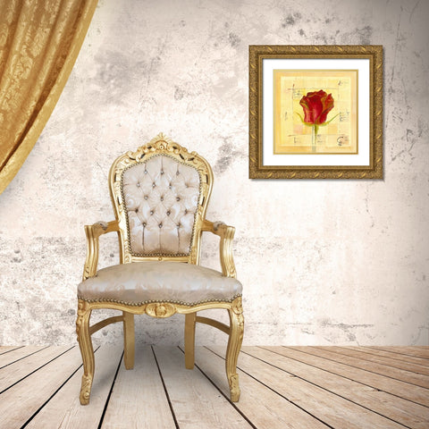 Oigas III Gold Ornate Wood Framed Art Print with Double Matting by Leys, Gemma