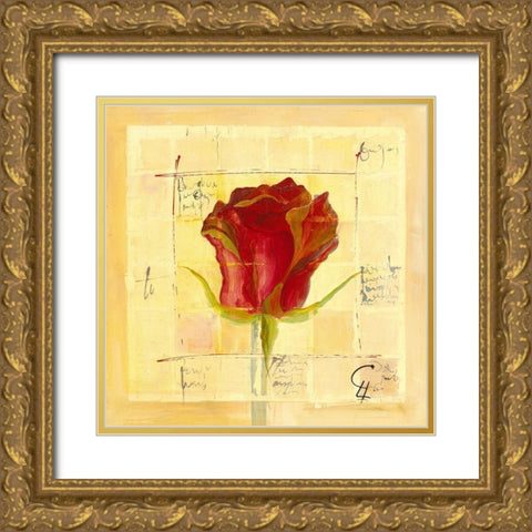 Oigas III Gold Ornate Wood Framed Art Print with Double Matting by Leys, Gemma