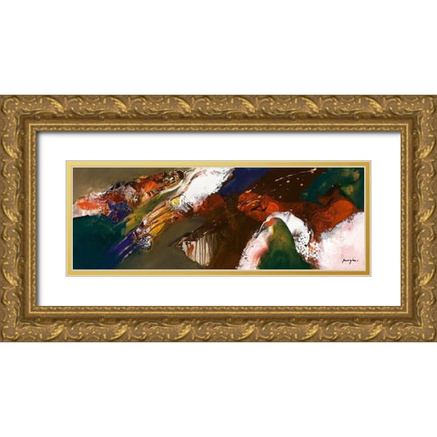 Terre brulee II Gold Ornate Wood Framed Art Print with Double Matting by Magis, Pascal