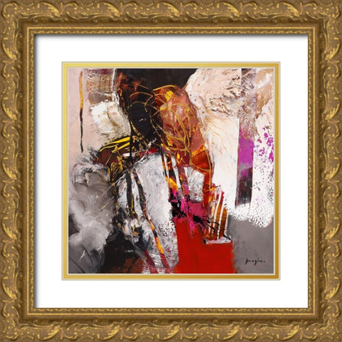 Variations abstraites XII Gold Ornate Wood Framed Art Print with Double Matting by Magis, Pascal