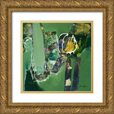 Variations abstraites XIII Gold Ornate Wood Framed Art Print with Double Matting by Magis, Pascal