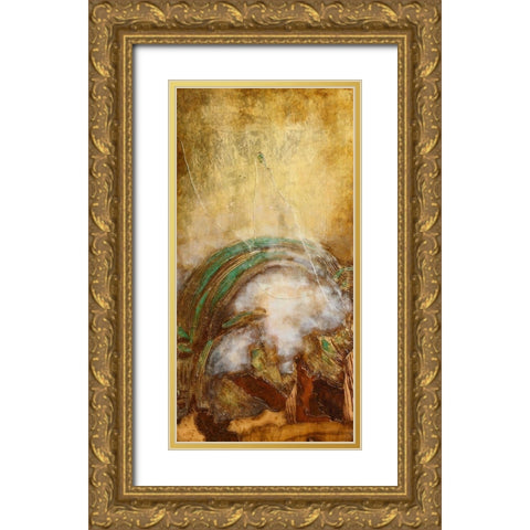 La Vague D Or I Gold Ornate Wood Framed Art Print with Double Matting by Perinciolo Duluc, Lyne