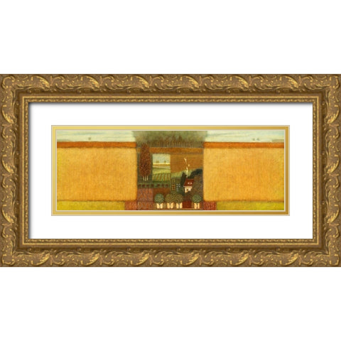 When the Summer s gone Gold Ornate Wood Framed Art Print with Double Matting by van Hoek, Rob