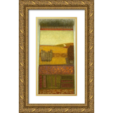 Autumn Song I Gold Ornate Wood Framed Art Print with Double Matting by van Hoek, Rob