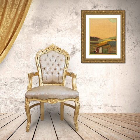 It s a wonderful World Gold Ornate Wood Framed Art Print with Double Matting by van Hoek, Rob