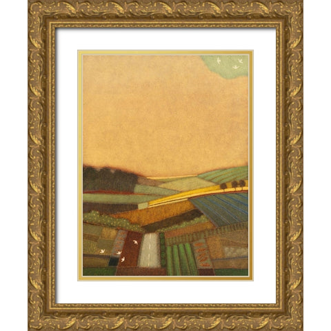 It s a wonderful World Gold Ornate Wood Framed Art Print with Double Matting by van Hoek, Rob
