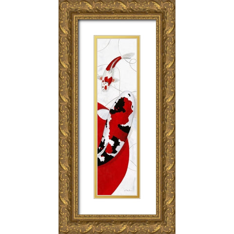 Together III Gold Ornate Wood Framed Art Print with Double Matting by Gruhn, Nicole