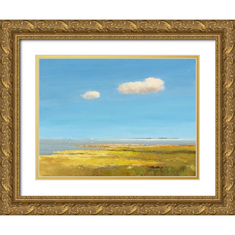 Nice sailing day Gold Ornate Wood Framed Art Print with Double Matting by Groenhart, Jan