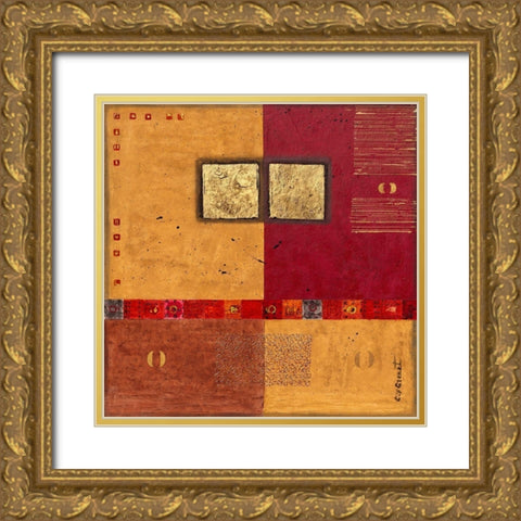 Colles serres Gold Ornate Wood Framed Art Print with Double Matting by Grenet, Catherine