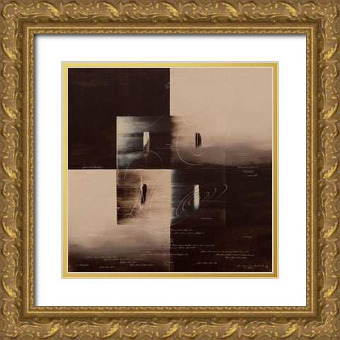 Sens et non sens I Gold Ornate Wood Framed Art Print with Double Matting by Becam, Carole