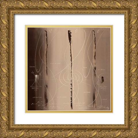 Sens et non sens IV Gold Ornate Wood Framed Art Print with Double Matting by Becam, Carole