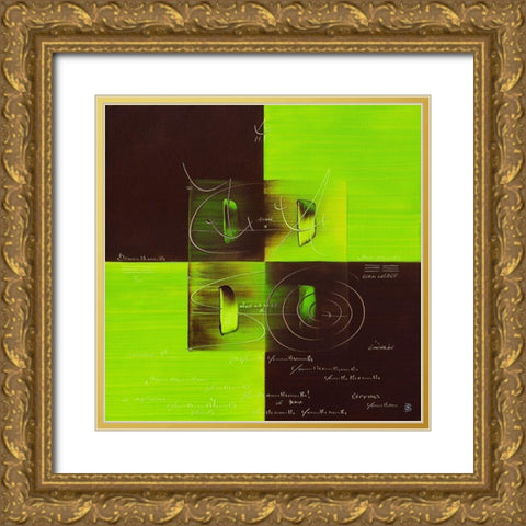 Sens et non sens VI Gold Ornate Wood Framed Art Print with Double Matting by Becam, Carole