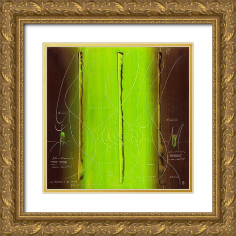 Sens et non sens VIII Gold Ornate Wood Framed Art Print with Double Matting by Becam, Carole