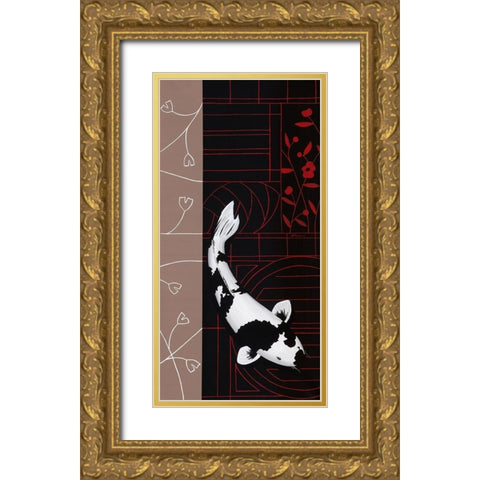 Four Seasons Fall Gold Ornate Wood Framed Art Print with Double Matting by Gruhn, Nicole